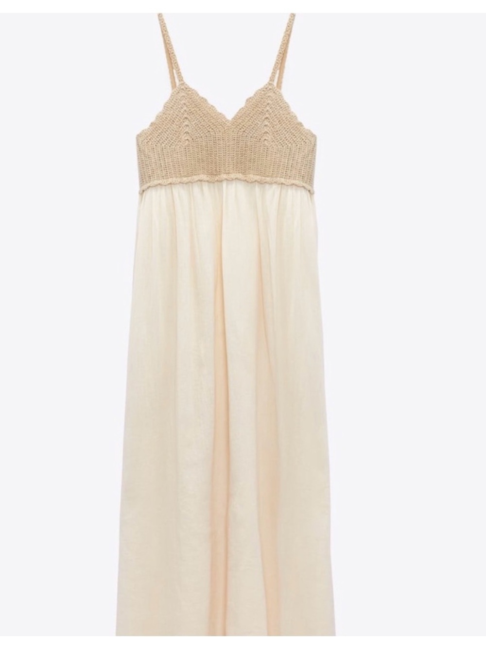 Zara Crochet and Gauze Maxi Dress - Picture 3 of 8